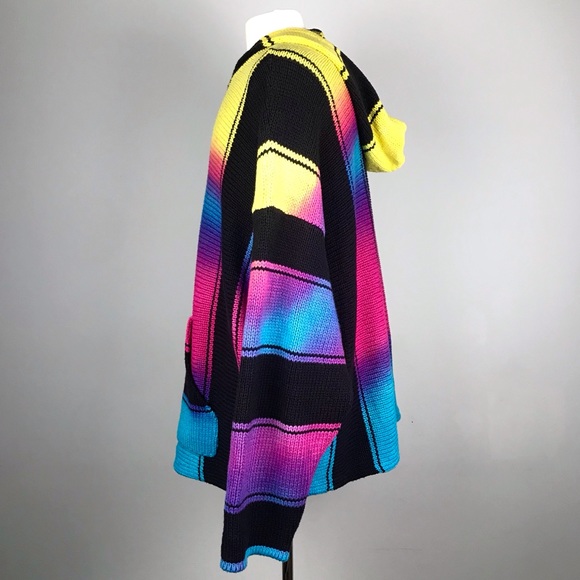 Amiri Rainbow Wide Stripe Baja Cotton Sweater - Picture 3 of 8